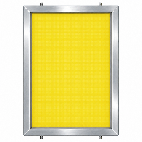 GSF 23" x 31" 110/64 Thin Thread Yellow Mesh Alum Frame W/ MHM Pins
