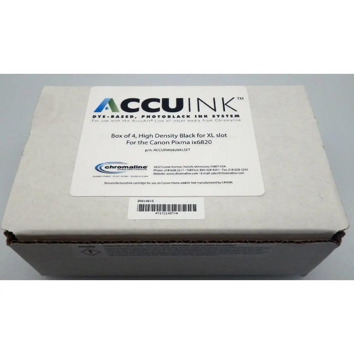 Chromaline AccuInk Canon IX6820 Black Ink, XL Slot
