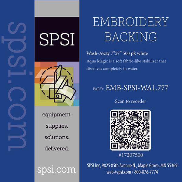 Embroidery Wash-Away 1.75oz - 7" x 7" 500ct (#1720)