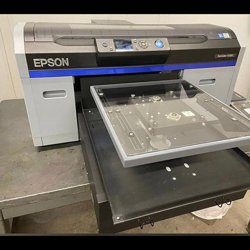 Used Epson SureColor F2100 and Mister T1 Pretreat Machine - SPSI Inc.