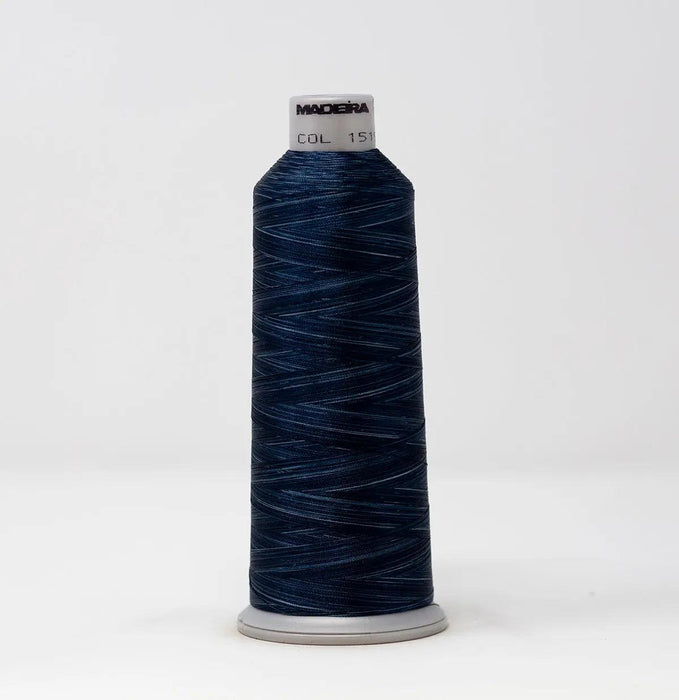 Madeira Polyneon 1519 Multi Blue Embroidery Thread 5500 Yards