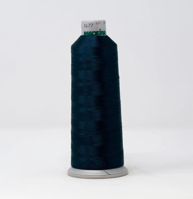 Madeira Polyneon 1677 Mallard Teal Embroidery Thread 5500 Yards