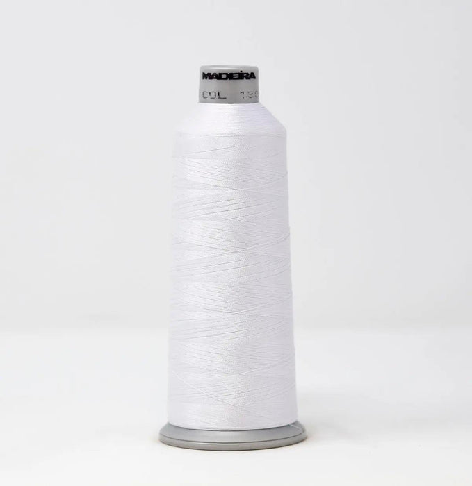 Madeira Polyneon 1801 Super White Embroidery Thread 5500 Yards