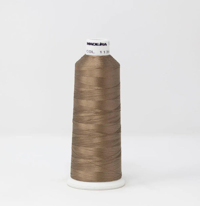 Madeira Rayon 1136 Dark Taupe Embroidery Thread 5500 Yards