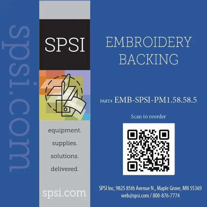 Embroidery Poly Mesh 1.5oz White 8.5"x8.5" 250ct  (#151)