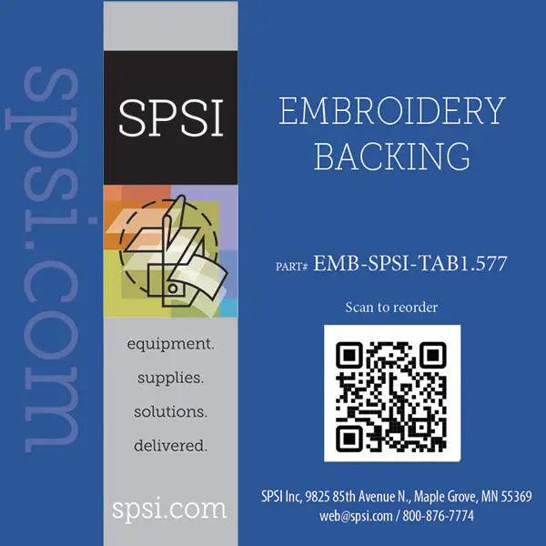 Embroidery Tear-Away 1.5oz Black 7"x7" 500ct  (#305B)